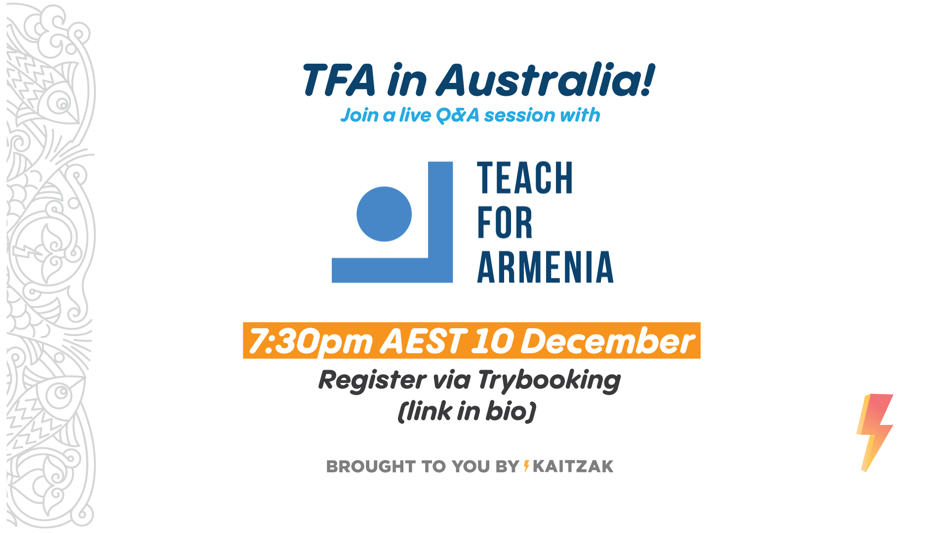 Teach for Armenia in Australia!